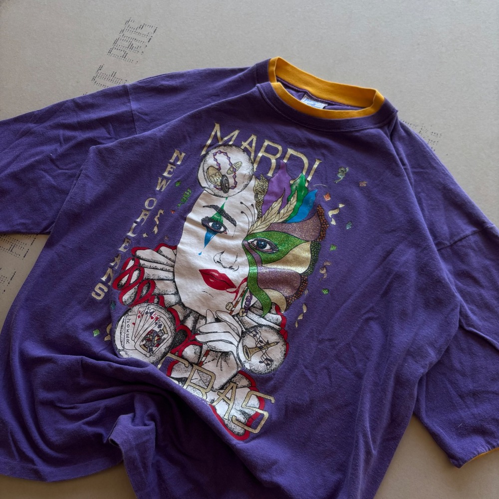 Mardi Gras New Orleans Purple Short Sleeve Tee